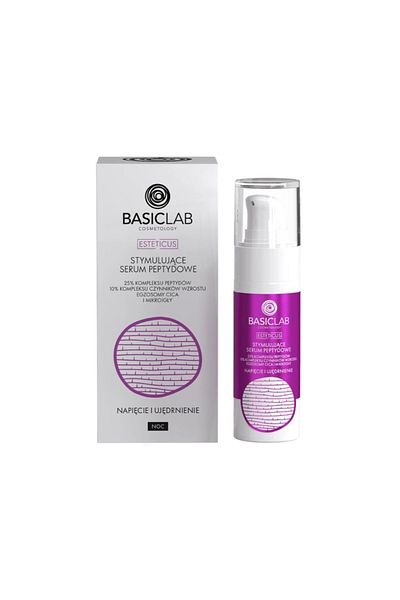BASICLAB BASICLAB Stimulující peptidové pleťové sérum na noc 25% peptidový komplex, 30 ml
