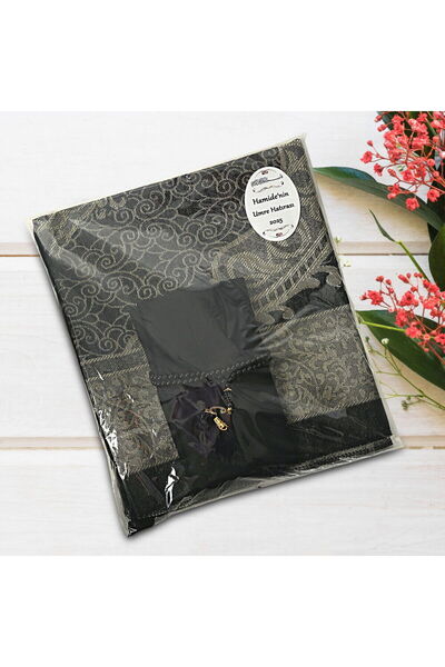 İkranur Hediyelik Umre Paketi Tafta Seccade, Pamuklu Şal, İnci Tesbih -Siyah ...