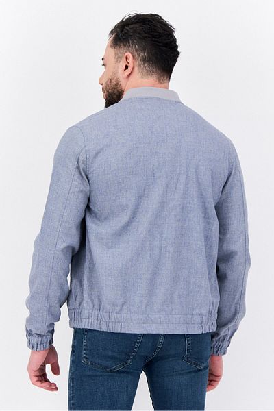 Asos Design Men Heather Full Zipper Sweatshirt, Grey