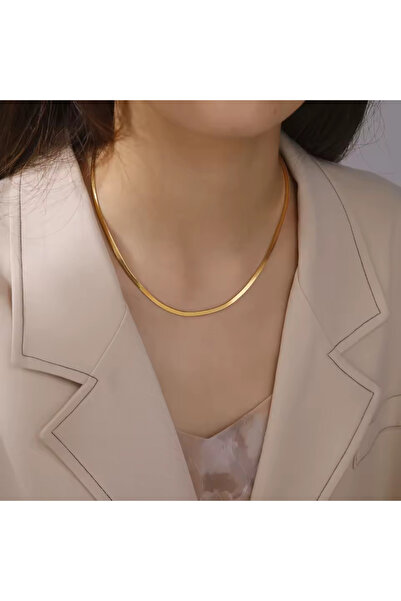 PURE BERRY قلادة ياسي الإيطالية من الفولاذ الذهبي