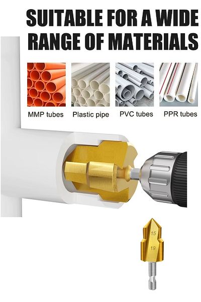 Depolife Plumbing Machine Pipe Cutting Shears Pprc Plastic Water Pipe Repair Apparatus Punching Repair Countersink Reamer