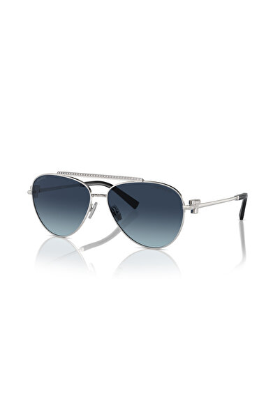 Tiffany Woman Pilot Sunglasses- Tf 3101b - Lense Size:59mm - Silver