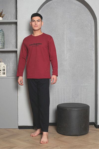 Sude HOMEWEAR Ανδρική μακρυμάνικη χειμερινή πιτζάμες