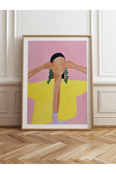 HOMEPACK Tekli Ahşap Çerçeveli Tablo Tek Parça Poster Tablo TK/768