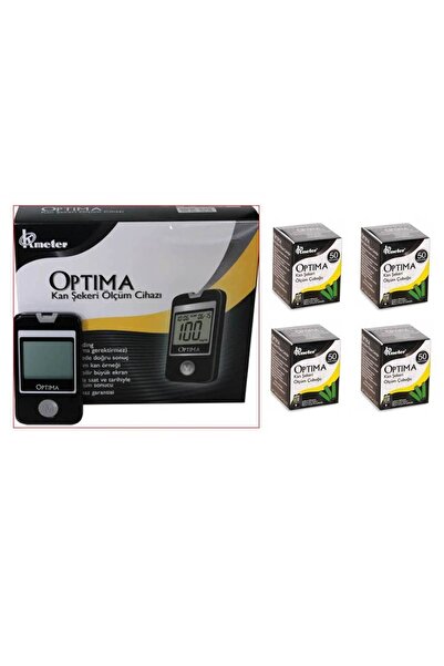 Optima جهاز قياس السكر بالدم + 4 علب شرائط 200 قطعة