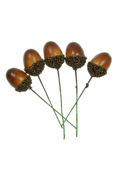 Floopy Ghinda cu tija, ruginiu cu galbui, 8.5 cm, 5 buc/set, Accesorii Art & ...