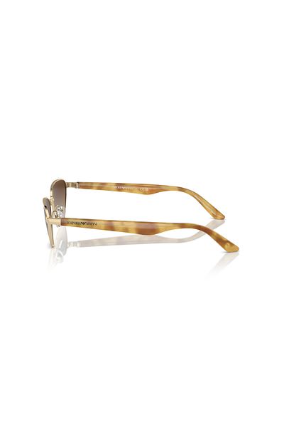 Emporio Armani Woman Irregular Sunglasses- Ea 2153 - Lense Size:56mm - Shiny Pale Gold