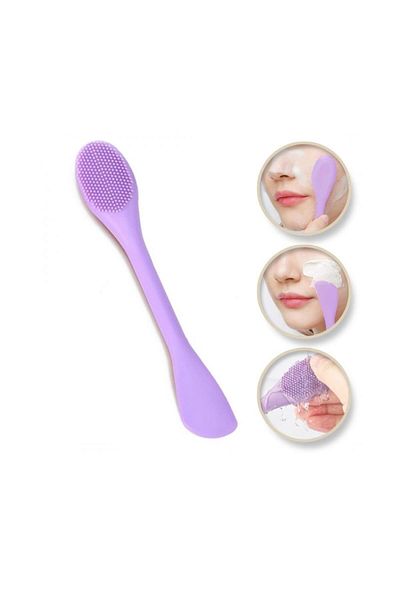 Other ECARLA Silicone face brush with applicator purple