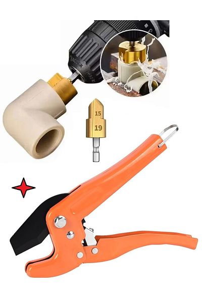 Depolife Plumbing Machine Pipe Cutting Shears Pprc Plastic Water Pipe Repair Apparatus Punching Repair Countersink Reamer