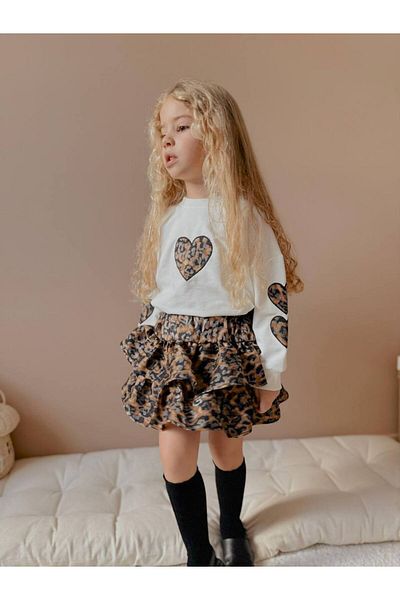 Bloom Leopa Skirted Girl's Suit