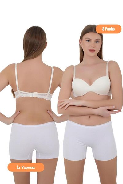 CNT Γυναικεία σλιπ μπόξερ χωρίς ραφές Micro Fabric - Special Pack 3 (ΜΑΥΡΟ, ΛΕΥΚΟ, ΧΡΩΜΑ ΔΕΡΜΑΤΟΣ)