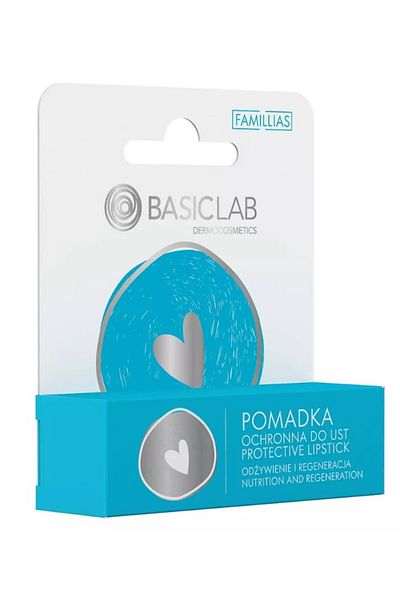 BASICLAB BasicLab - Vyživující a hydratační ochranná rtěnka, 4 g