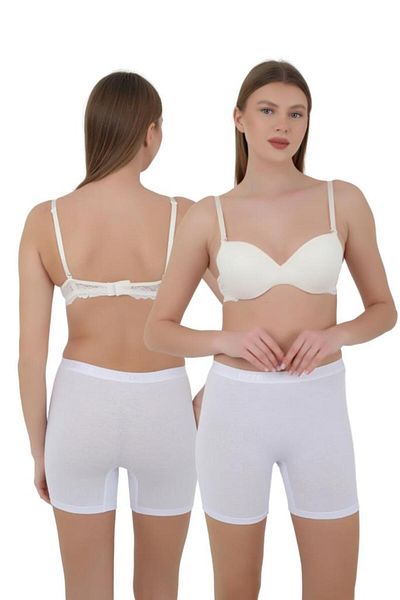 CNT Slip boxer pentru femei - Talie elastică și țesătură moale Pachet special de 3 (negru, alb, culoarea pielii)