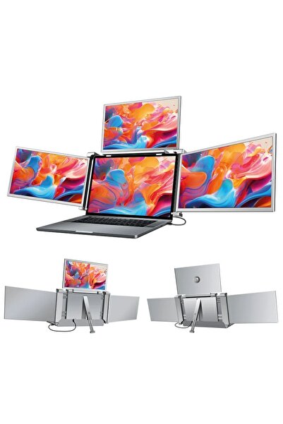 Trimonitör 14” Taşınabilir Üçlü Monitör