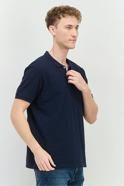Riders by Lee Men Regular Fit Short Sleeves Solid Polo Shirt, Navy