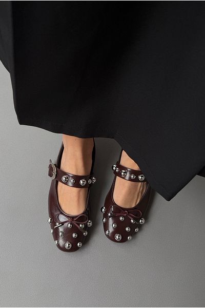 Mupa Shoes Claret Red Patent Leather Women's Ballerinas