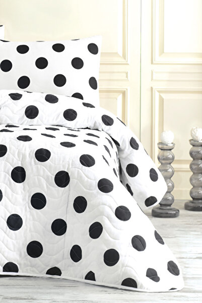 Eponj Home Kapitone Yatak Örtüsü Seti Tek Kişilik B&w Point