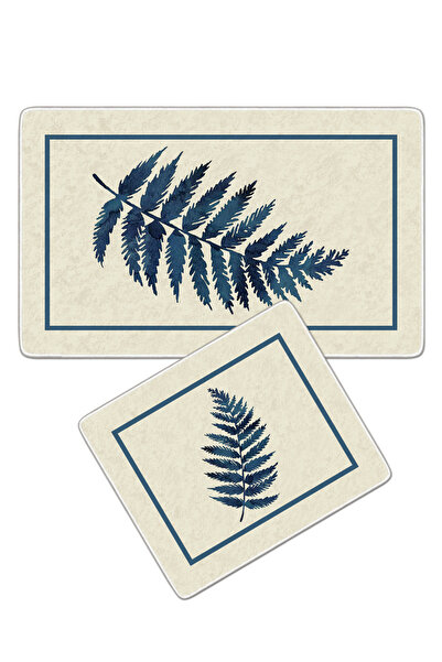 Filamente 2-Piece Non-Slip Based Washable Bath Mat - 60*100 cm and 50*60 cm