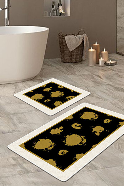 Filamente قطعتان من سجادة الحمام القابلة للغسل مع قاعدة مضادة للانزلاق - 60*1...