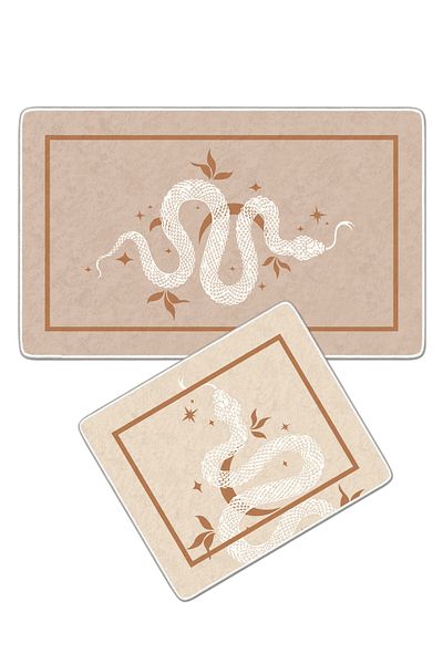 Filamente 2-Piece Non-Slip Based Washable Bath Mat - 60*100 cm and 50*60 cm