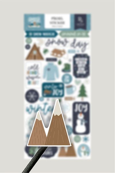 Piksel Grafik Winter Fairytale Labels, Winter Sticker