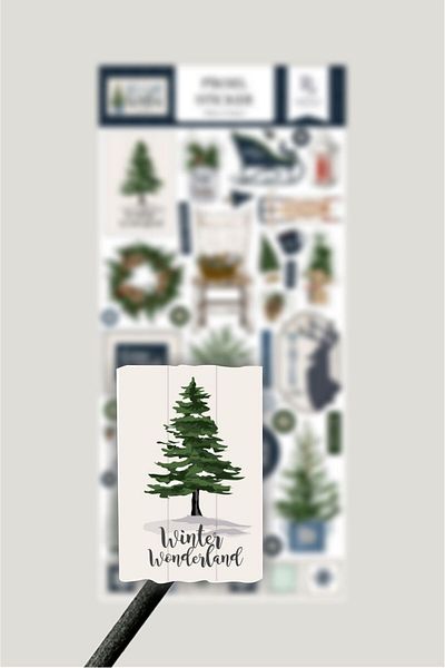 Piksel Grafik Hello Winter Themed Sticker, Welcome Winter Sticker