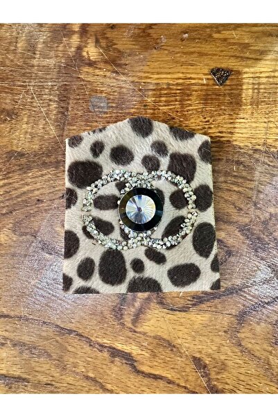 Gönülden Tasarım 10X9 CM Sa leopard dezenom Sa kamenim vezom Odeća C Sa džepo...