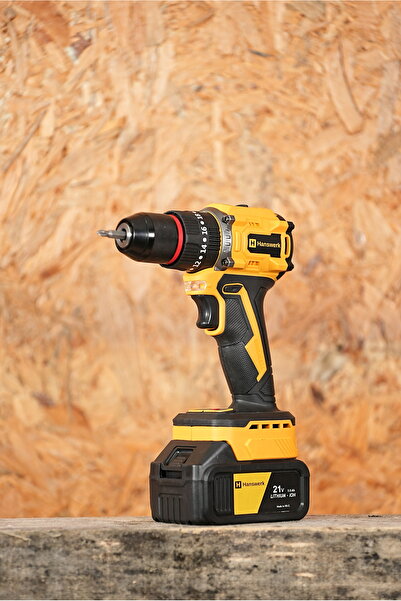 Hanswerk ŞARJLI VİDALAMA  KÖMÜRSÜZ MOTOR ÇELİK MANDREN DARBELİ 10 PİLLİ 2 BAT...