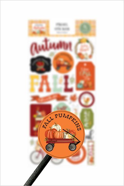 Piksel Grafik Autumn Themed Sticker, Autumn Sticker