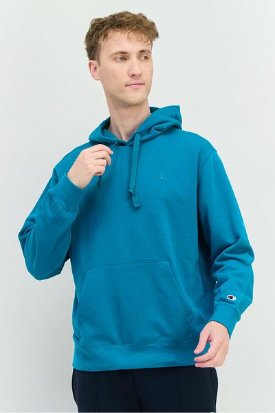 Champion Men Sportswear Fit Hooded Outdoor Sweatshirt, Teal