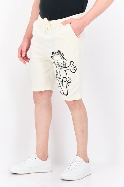 NİCKELODEON Men Garfield Basic Shorts, Off White