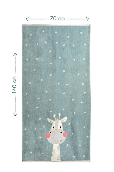 Casadora Home Fashion Zürafa Desenli Velur Havlu Seti - 50x90cm + 70x140cm