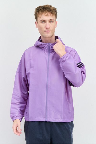 adidas Men Sportswear Fit Long Sleeve Training Jacket, Purple