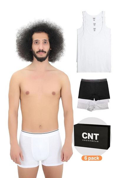 CNT Ανδρικό Βαμβακερό Σετ Μπόξερ Βασικό Πακέτο Premium 3 τεμαχίων