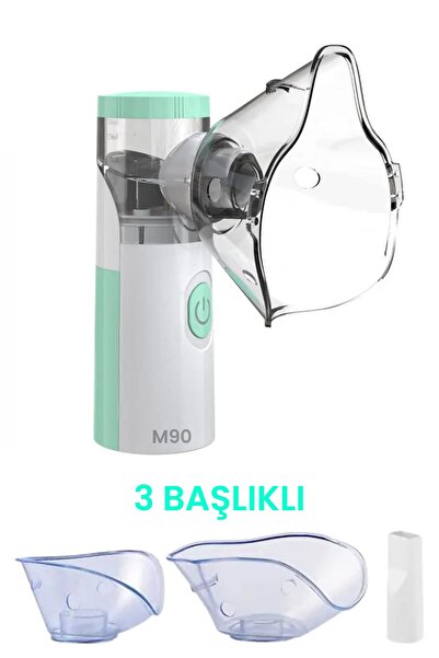 M90 Yetişkinler Ve Çocuklar Için Şarj Edilebilir Taşınabilir Mesh Nebulizatör Portatif Yedek Başlıklı