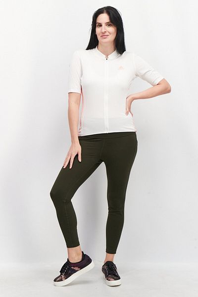 adidas Women Sportwear Fit Brand Logo Jersey Top, White Combo