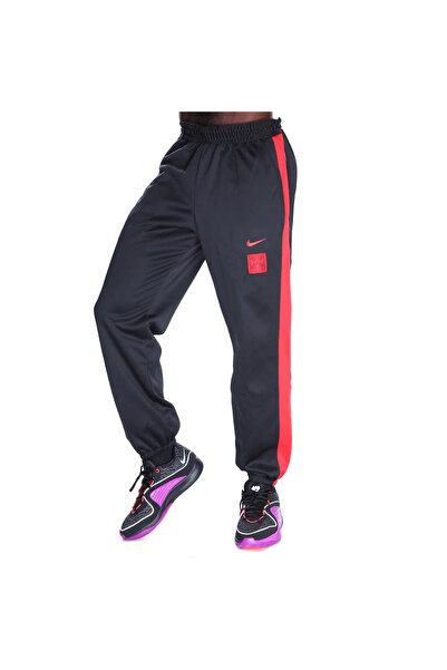Nike Chicago Bulls NBA Erkek  Siyah Kırmızı Basketbol Eşofman Altı Therma Fit