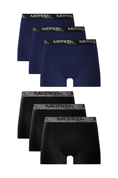 Merish Underwear Ανδρικά μποξεράκια Lycra Premium 6 τεμαχίων (προϊόν σε κουτί)