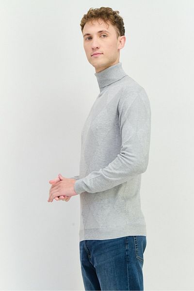 Sorbino Men Mock Neck Long Sleeves Heather Sweatshirt, Grey