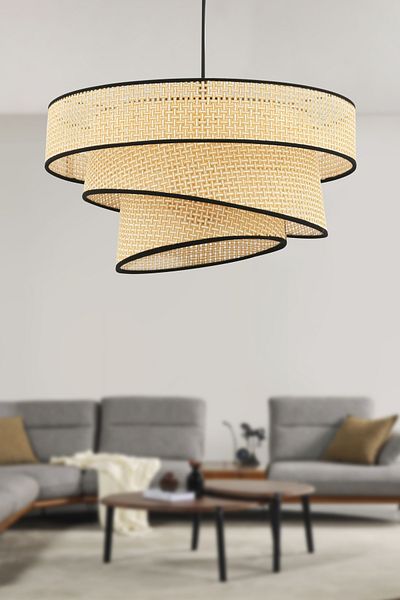 NisaLuce Nisa Luce Black 3-Layer Cake Pendant - Cream