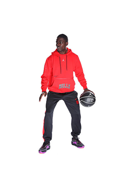 Nike Chicago Bulls NBA Erkek  Siyah Kırmızı Basketbol Eşofman Altı Therma Fit
