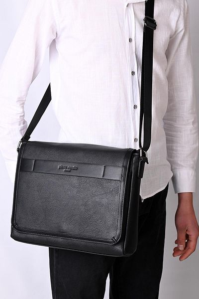 Pierre Cardin Black Long Strap Crossbody Messenger Bag - 01Pc00112-Syh