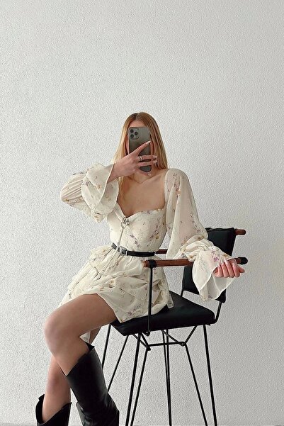 mymoda Women's Summer Floral Mini Layered Dress