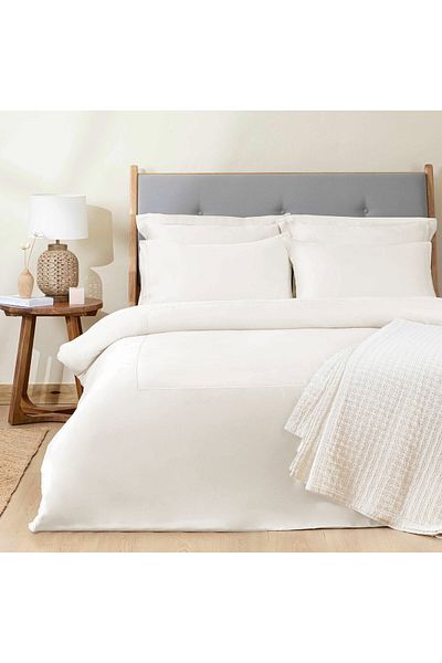 Chakra Bamboo Duvet Cover King Size Ecru