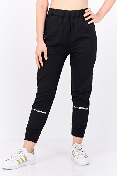 Aape By A Bathing Ape Women Brand Logo Jogger Pants, Black