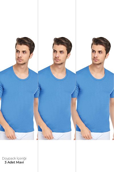 CENNETOĞLU Tricou pentru bărbați, 3 piese, cu decolteu, în pachet special