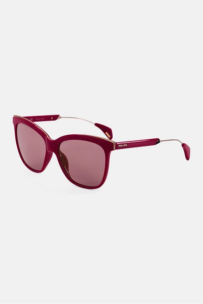 Police Women Spl621 Square Sunglasses, Wine