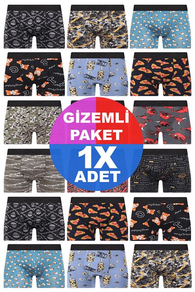 CNT Men's Random Patterned Boxers - 1 Piece, Special Mystery Package