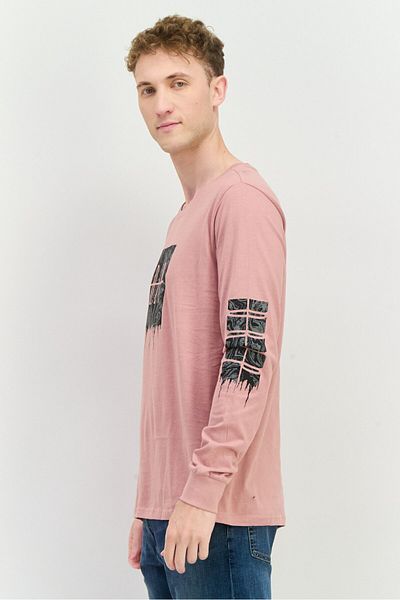 Brooklyn Men Crew Neck Graphic Print Long Sleeves Sweatshirt, Old Rose