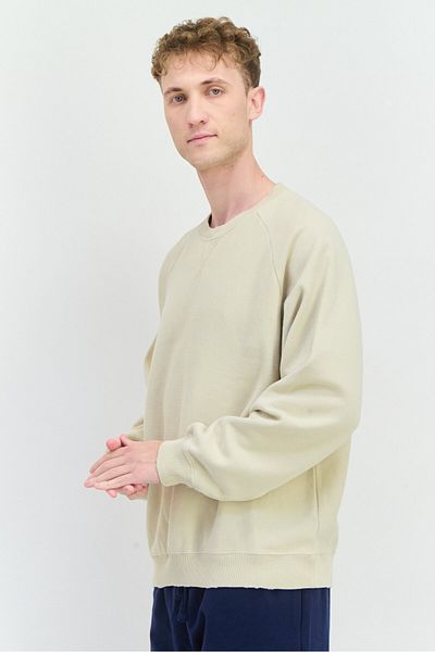 Champion Men Sportswear Fit Long Sleeve Outdoor Sweatshirt, Beige